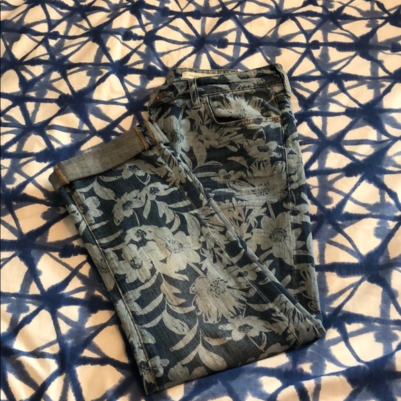 COPY - Anthropologie Sz 28 Pilcro Floral Slim Boyfriend - Picture 2 of 4